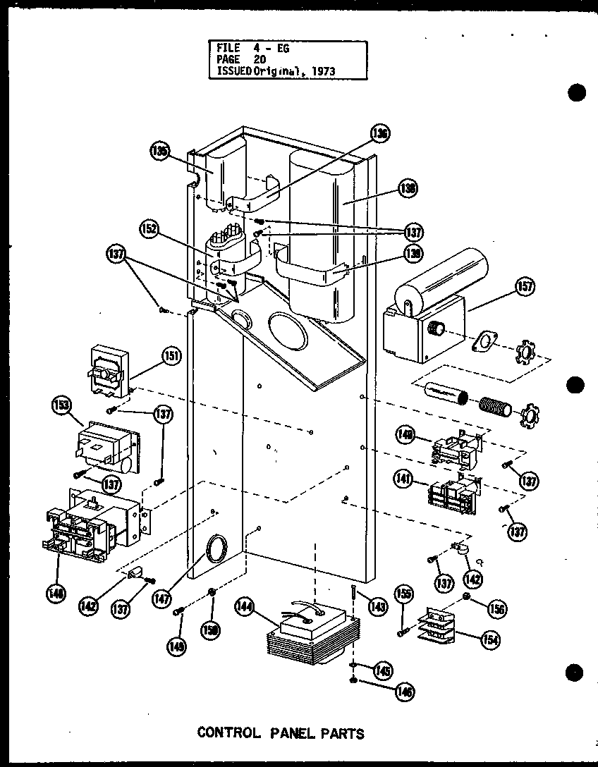 CONTROL PANEL PARTS (EG2,12-1/P54688-8C) (EG2.5,12-1/P54688-9C) (EG2.5,12-1K/P54688-11C) (EG3,12-1/P54688-10C)