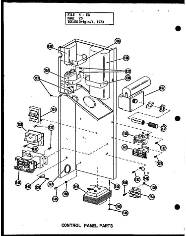 Control panel parts (eg2,12-1/p54688-8c) (eg2.5,12-1/p54688-9c) (eg2.5,12-1k/p54688-11c) (eg3,12-1/p54688-10c)