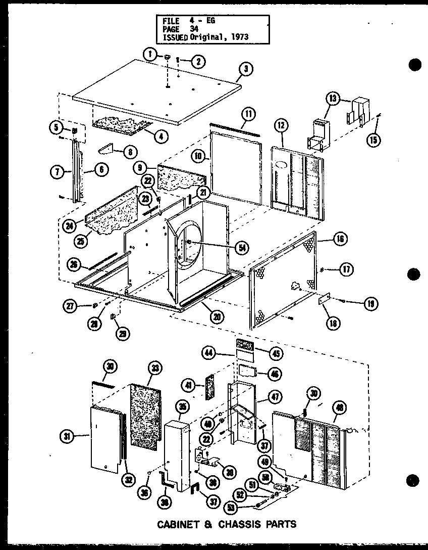 CABINET & CHASSIS PARTS (EG3.5,12-1/P54629-31C) (EG4,12-1/P54629-32C) (EG4,12-3/P54629-33C) (EG5,12-1/P54629-34C) (EG5,12-3/P54629-35C)