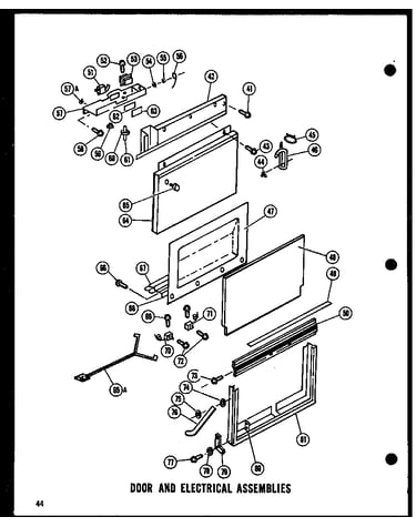 Door and electrical assemblies