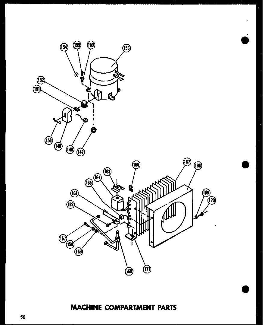 Machine compartment parts