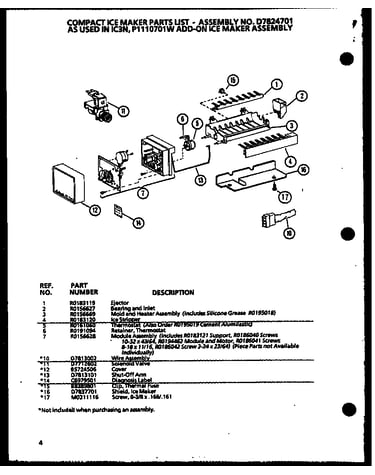 Add-on ice maker assembly (ic3n/p1110701w)