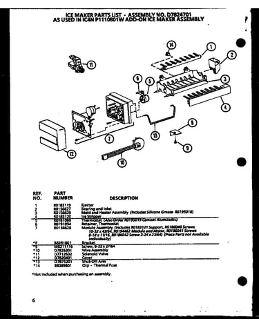 Add-on ice maker assembly (ic4n/p1110801w)