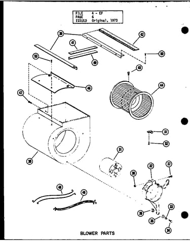 Blower parts (efs-0919-1a/p96220-15f) (efs-0929-1a/p96220-16f) (efs-0936-1a/p96220-10f)