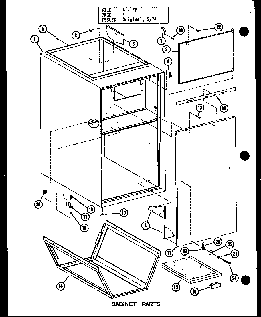 CABINET PARTS (EFS-0919-1A/P96220-17F) (EFS-0929-1A/P96220-18F) (EFS-0936-1A/P96220-19F) (EFS-1436-1A/P96220-20F) (EFS-1453-1A/P96220-21F) (EFS-1470-1A/P96220-22F)