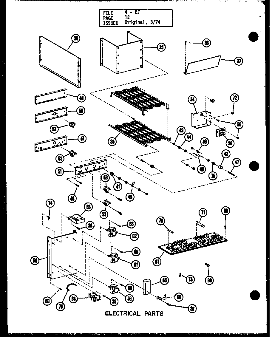 Electrical parts (efl-2070-1a/p96224-23f) (efl-2087-1a/p96224-24f) (efl-20105-1a/p96224-25f) (efl-20122-1a/p96224-26f)
