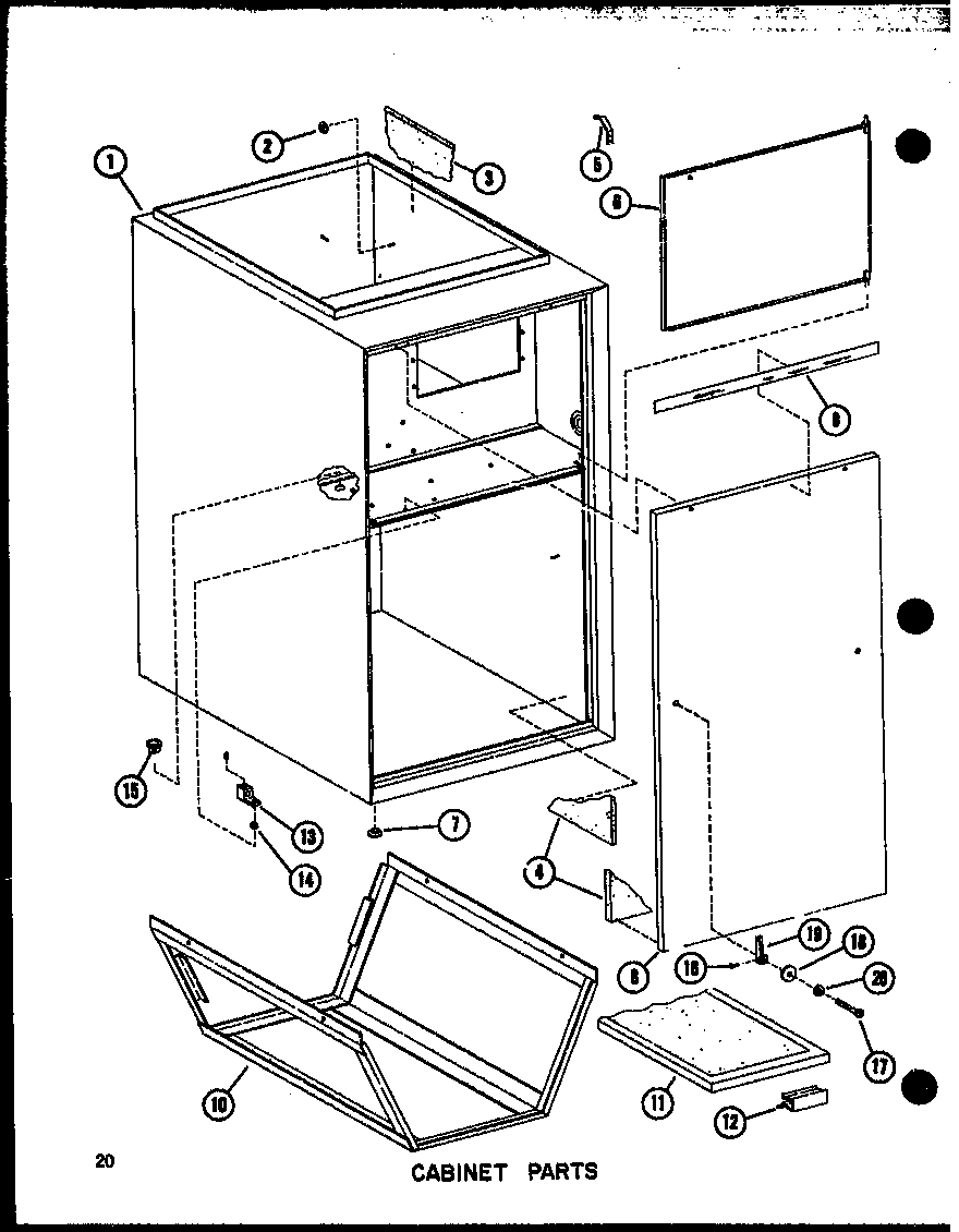 CABINET PARTS (EFS-1436-1A/P96450-1F) (EFS-1453-1A/P96450-2F) (EFS-1470-1A/P96450-3F) (EFS-1487-1A/P96450-4F)