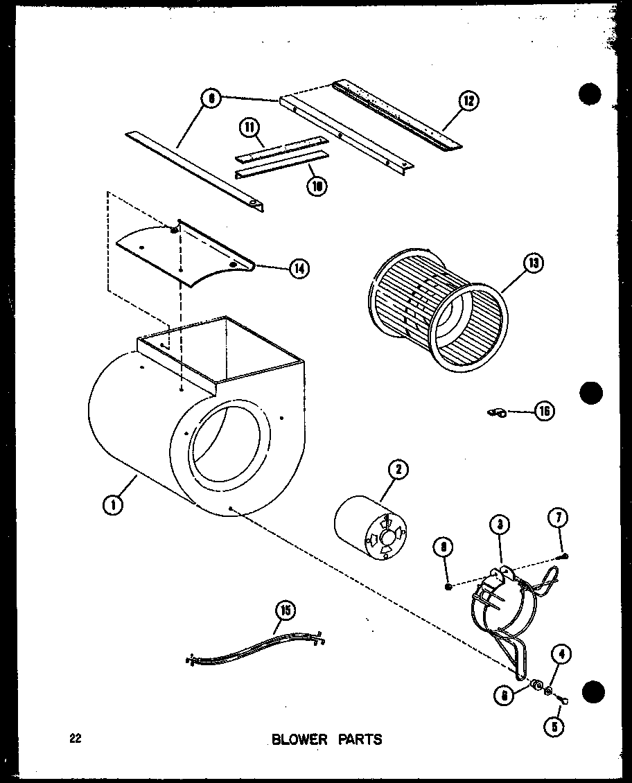 Blower parts (efs-1436-1a/p96450-1f) (efs-1453-1a/p96450-2f) (efs-1470-1a/p96450-3f) (efs-1487-1a/p96450-4f)