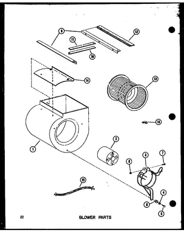 Blower parts (efs-1436-1a/p96450-1f) (efs-1453-1a/p96450-2f) (efs-1470-1a/p96450-3f) (efs-1487-1a/p96450-4f)