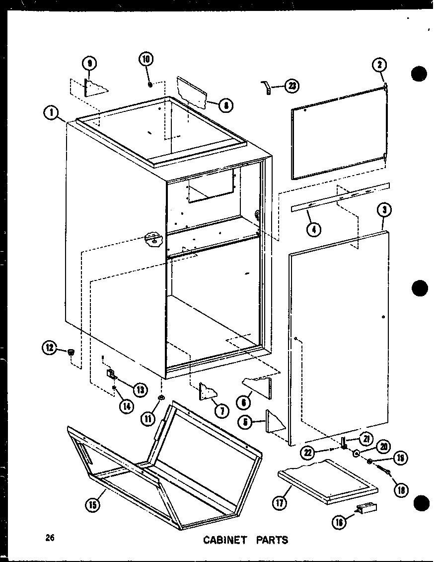 CABINET PARTS (EFL-2070-1A/P96450-5F) (EFL-2087-1A/P96450-6F) (EFL-20105-1A/P96450-7F) (EFL-20122-1A/P96450-8F)