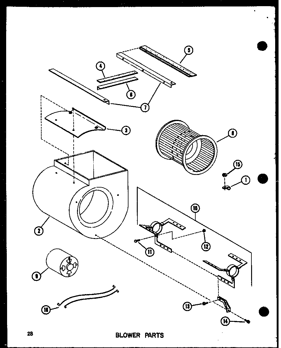 BLOWER PARTS (EFL-2070-1A/P96450-5F) (EFL-2087-1A/P96450-6F) (EFL-20105-1A/P96450-7F) (EFL-20122-1A/P96450-8F)