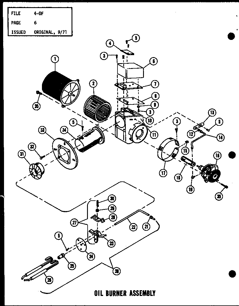 OIL BURNER ASSEMBLY (OH-85/P96236-1F) (OH-85-3/P96236-2F) (OH-100/P96236-3F) (OH-100-3/P96236-4F) (OH-125/P96236-5F) (OH-125-3/P96236-6F)