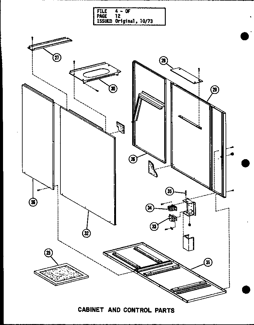 CABINET AND CONTROL PARTS (OL-100/P96289-1F) (OL-100-3/P96289-2F) (OL-125/P96289-3F) (OL-125-3/P96289-4F) (OL-150/P96289-5F) (OL-150-4/P96289-6F) (OL-200/P96318-1F) (OL-250/P96318-2F)