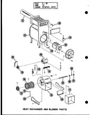 Heat exchanger and blower parts (ol-100/p96289-1f) (ol-100-3/p96289-2f) (ol-125/p96289-3f) (ol-125-3/p96289-4f) (ol-150/p96289-5f) (ol-150-4/p96289-6f) (ol-200/p96318-1f) (ol-250/p96318-2f)