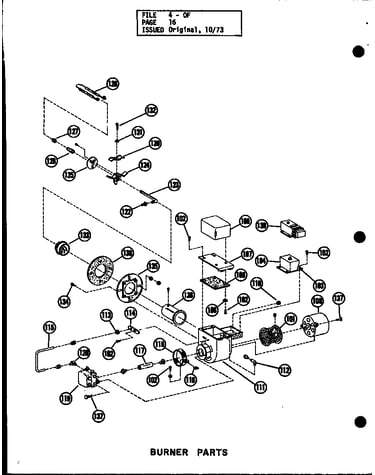 Burner parts (ol-100/p96289-1f) (ol-100-3/p96289-2f) (ol-125/p96289-3f) (ol-125-3/p96289-4f) (ol-150/p96289-5f) (ol-150-4/p96289-6f) (ol-200/p96318-1f) (ol-250/p96318-2f)