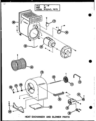 Heat exchanger and blower parts (oc-100/p96290-1f)