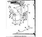 Amana CRF1.5-1J/P55057-1C compressor and tubing parts diagram