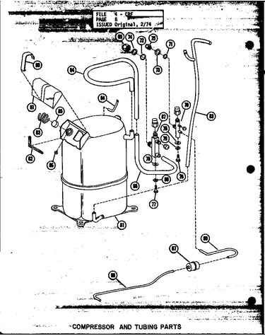 Compressor and tubing parts