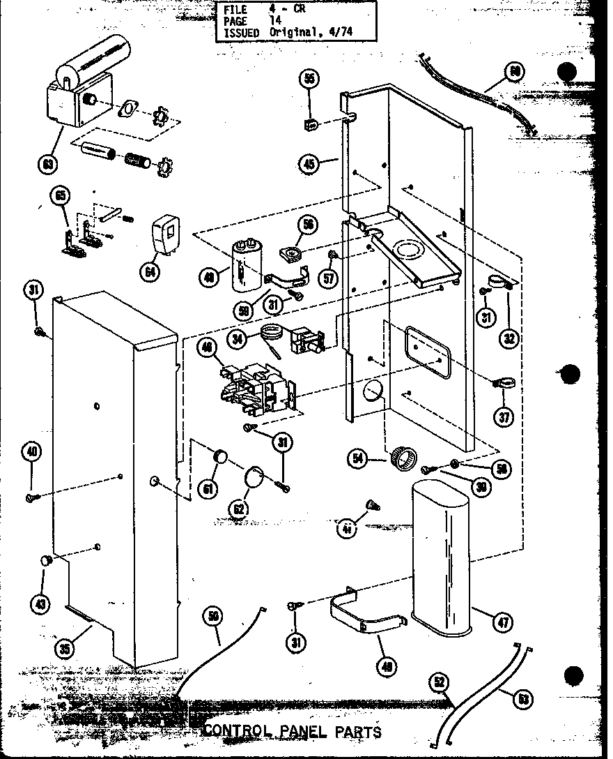 Control panel parts (cr3.5-1j/p58372-17c) (cr3.5-1k/p58372-22c) (cr3.5-1k/p58372-36c) (cr4-1/p58372-23c) (cr4-1/p58372-37c) (cr4-3/p58372-25c) (cr4-3/p58372-38c) (cr5-1/p58372-24c) (cr5-1/p58372-35c) (cr5-1/p58372-39c) (cr5-3/p58372-26c) (cr5-3/p58372-40c