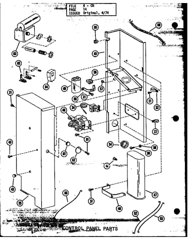 Control panel parts (cr3.5-1j/p58372-17c) (cr3.5-1k/p58372-22c) (cr3.5-1k/p58372-36c) (cr4-1/p58372-23c) (cr4-1/p58372-37c) (cr4-3/p58372-25c) (cr4-3/p58372-38c) (cr5-1/p58372-24c) (cr5-1/p58372-35c) (cr5-1/p58372-39c) (cr5-3/p58372-26c) (cr5-3/p58372-40c