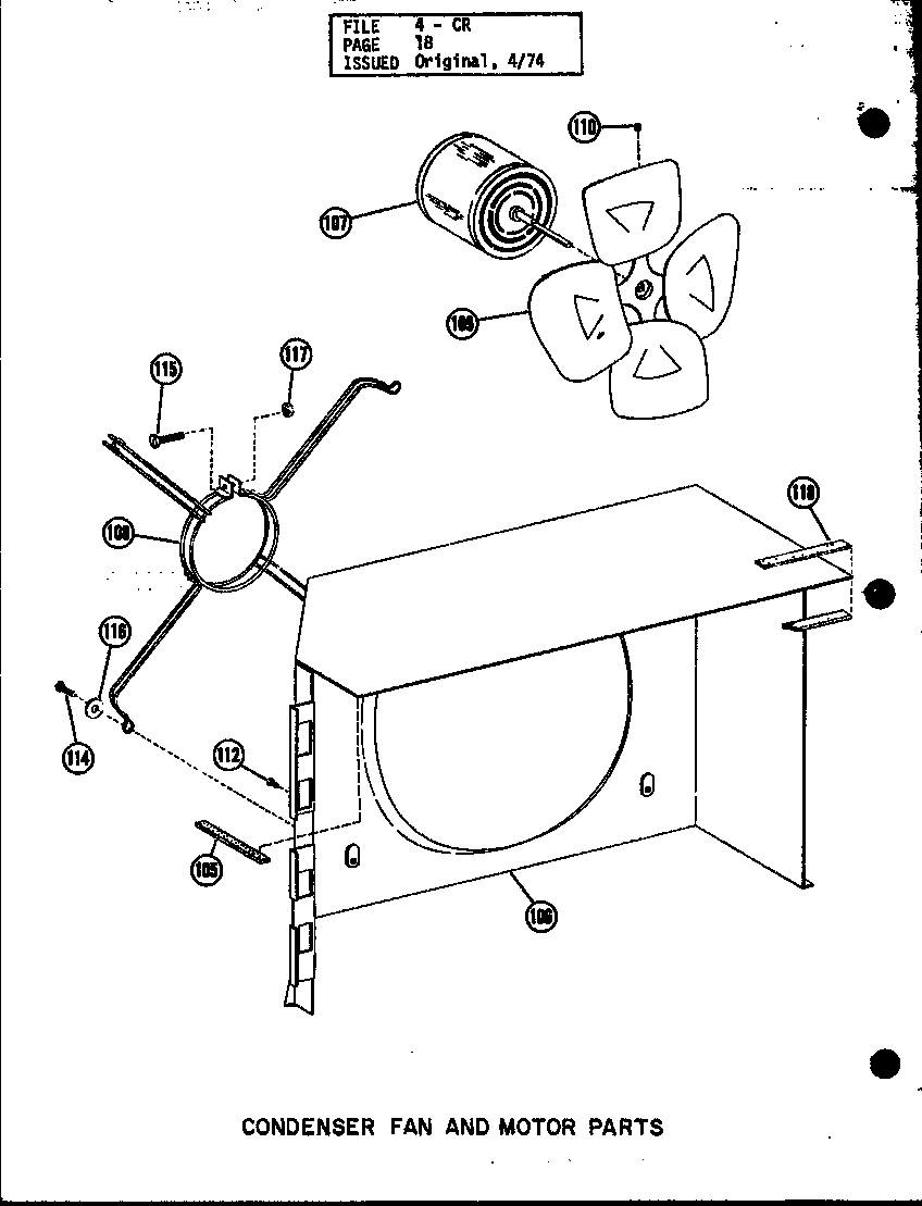 CONDENSER FAN AND MOTOR PARTS (CR3.5-1J/P58372-17C) (CR3.5-1K/P58372-22C) (CR3.5-1K/P58372-36C) (CR4-1/P58372-23C) (CR4-1/P58372-37C) (CR4-3/P58372-25C) (CR4-3/P58372-38C) (CR5-1/P58372-24C) (CR5-1/P58372-35C) (CR5-1/P58372-39C) (CR5-3/P58372-26C) (CR5-3