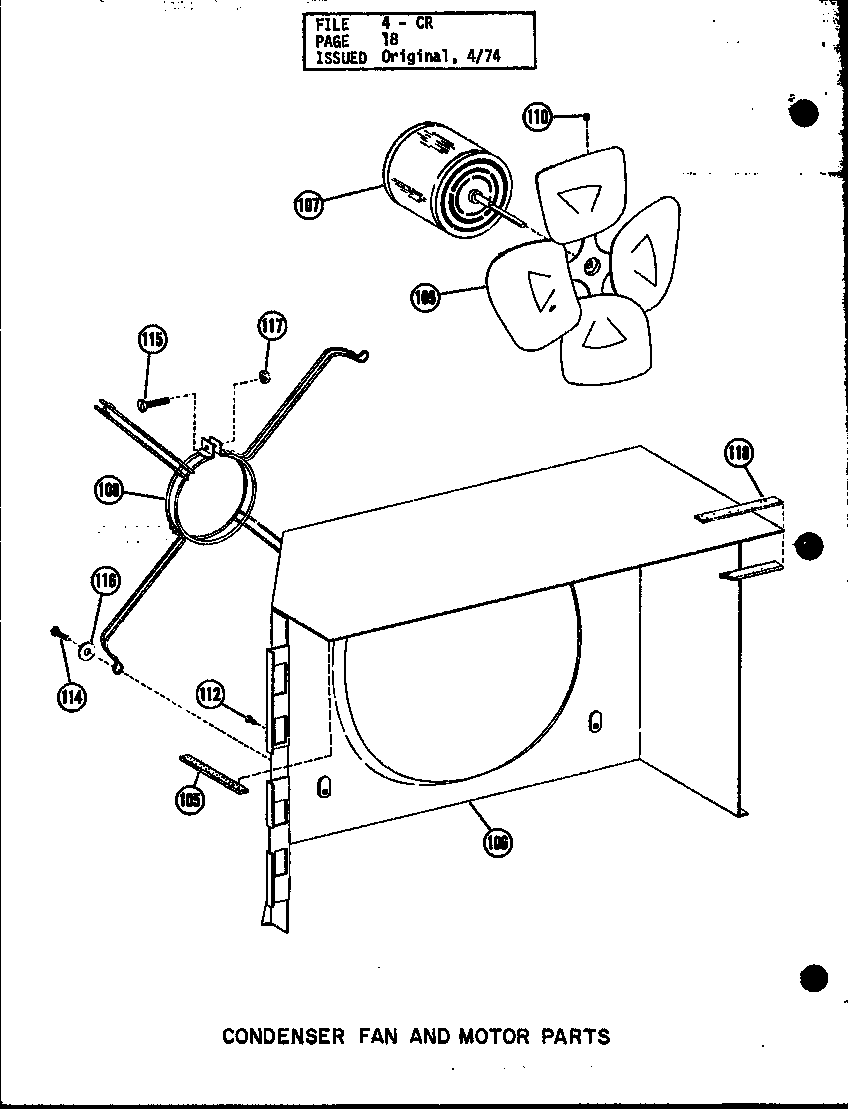 Condenser fan and motor parts (cr3.5-1j/p58372-17c) (cr3.5-1k/p58372-22c) (cr3.5-1k/p58372-36c) (cr4-1/p58372-23c) (cr4-1/p58372-37c) (cr4-3/p58372-25c) (cr4-3/p58372-38c) (cr5-1/p58372-24c) (cr5-1/p58372-35c) (cr5-1/p58372-39c) (cr5-3/p58372-26c) (cr5-3