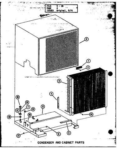 Condenser and cabinet parts (cr1.5-1/p55200-1c) (cr2-1/p55200-7c) (cr2.5-1/p55200-8c) (cr2.5-1/p55200-3c) (cr3-1/p55200-4c)