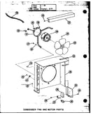 Condenser fan and motor parts (cr1.5-1/p55200-1c) (cr2-1/p55200-7c) (cr2.5-1/p55200-8c) (cr2.5-1/p55200-3c) (cr3-1/p55200-4c)