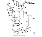 Amana CR2.5-1/P55200-8C compressor and tubing parts (cr1.5-1/p55200-1c) (cr2-1/p55200-7c) (cr2.5-1/p55200-8c) (cr2.5-1/p55200-3c) (cr3-1/p55200-4c) diagram