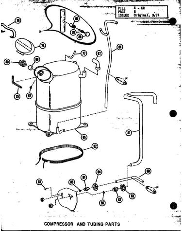 Compressor and tubing parts (cr1.5-1/p55200-1c) (cr2-1/p55200-7c) (cr2.5-1/p55200-8c) (cr2.5-1/p55200-3c) (cr3-1/p55200-4c)