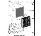 Amana CRF1.5-1J/P55200-29C condenser and cabinet parts diagram