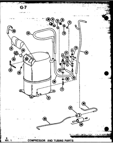Compressor and tubing parts