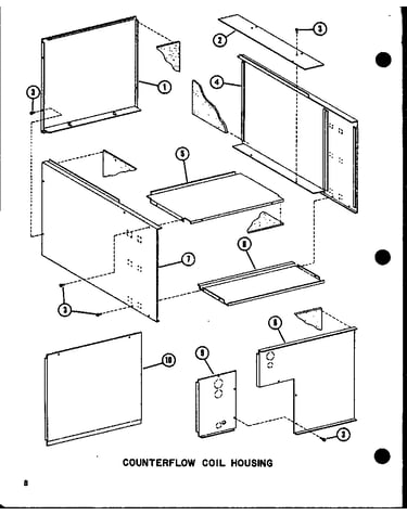 Counterflow coil housing (d67636-24/p67636-24c) (d67636-20/p67636-20c) (d67636-16/p67636-16c)
