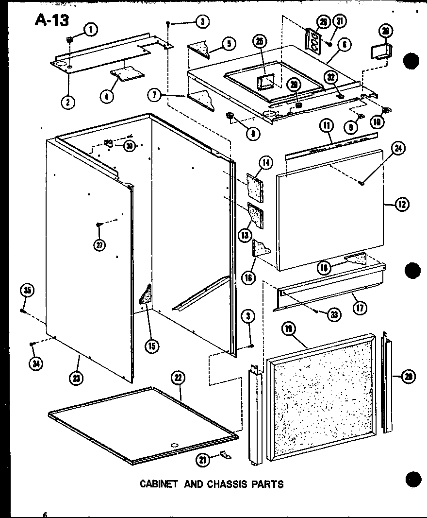 CABINET AND CHASSIS PARTS (EBAC2400M/P55572-30C) (EBAC2410M/P55572-32C) (EBAC2900M/P55572-34C) (EBAC2910M/P55572-36C)