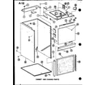 Amana EBAC29/P55895-1 cabinet and chassis parts (ebac2400m/p55572-30c) (ebac2410m/p55572-32c) (ebac2900m/p55572-34c) (ebac2910m/p55572-36c) diagram