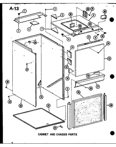 Cabinet and chassis parts (ebac2400m/p55572-30c) (ebac2410m/p55572-32c) (ebac2900m/p55572-34c) (ebac2910m/p55572-36c)