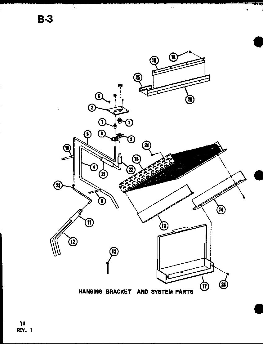 Hanging bracket and system parts (ebac2400m/p55572-30c) (ebac2410m/p55572-32c) (ebac2900m/p55572-34c) (ebac2910m/p55572-36c)