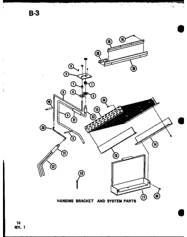 Hanging bracket and system parts (ebac2400m/p55572-30c) (ebac2410m/p55572-32c) (ebac2900m/p55572-34c) (ebac2910m/p55572-36c)