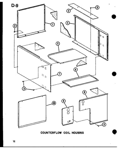 Counterflow coil housing (d67636-24/p67636-24c) (d67636-20/p67636-20c) (d67636-16/p67636-16c)