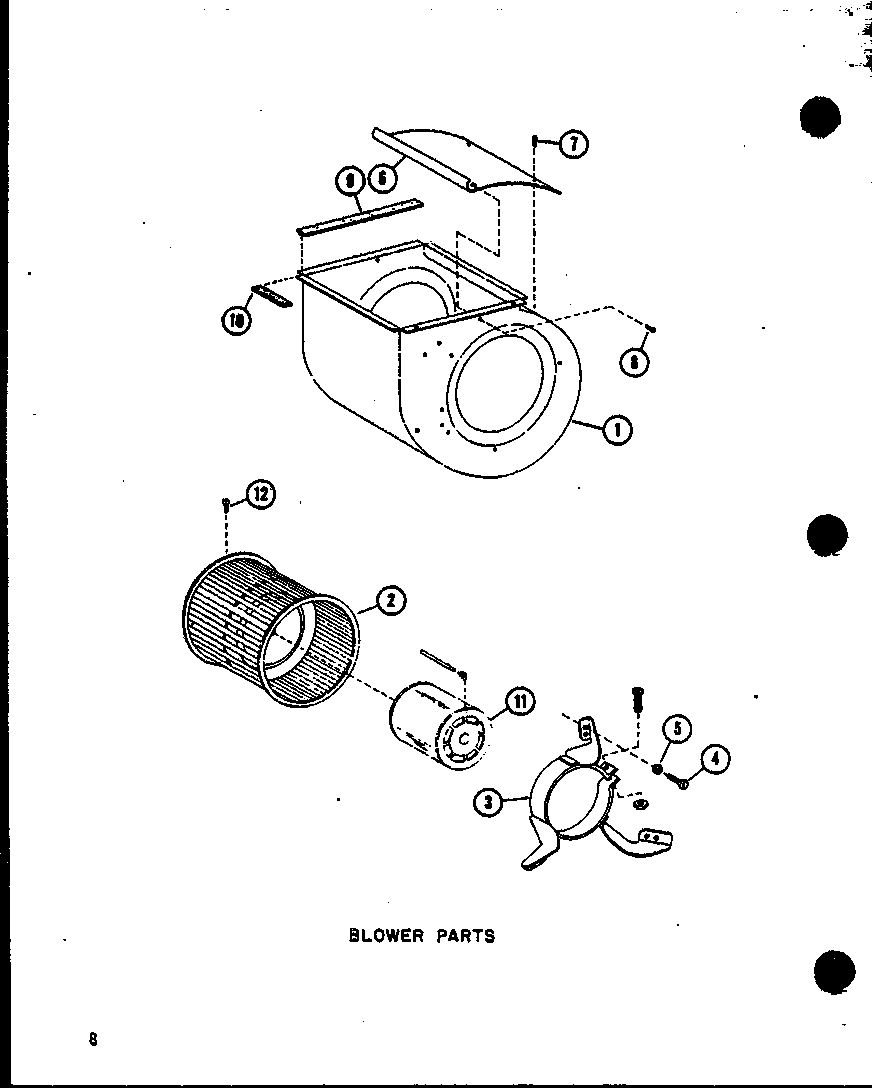 Blower parts (ebcu2410mb/p6752101c) (ebcu3610mb/p6752102c)