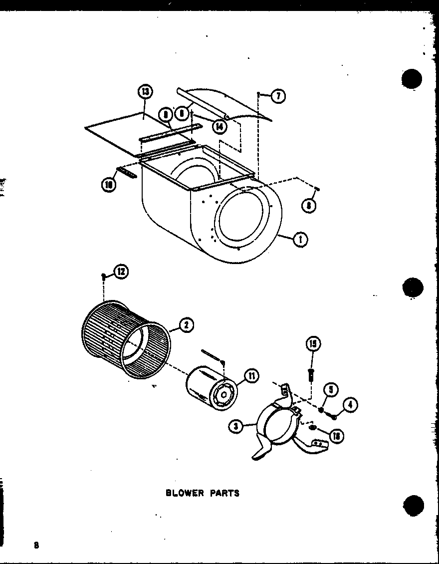 Blower parts (ebcu4810mb/p6752103c) (ebcu6010mb/p6752104c)