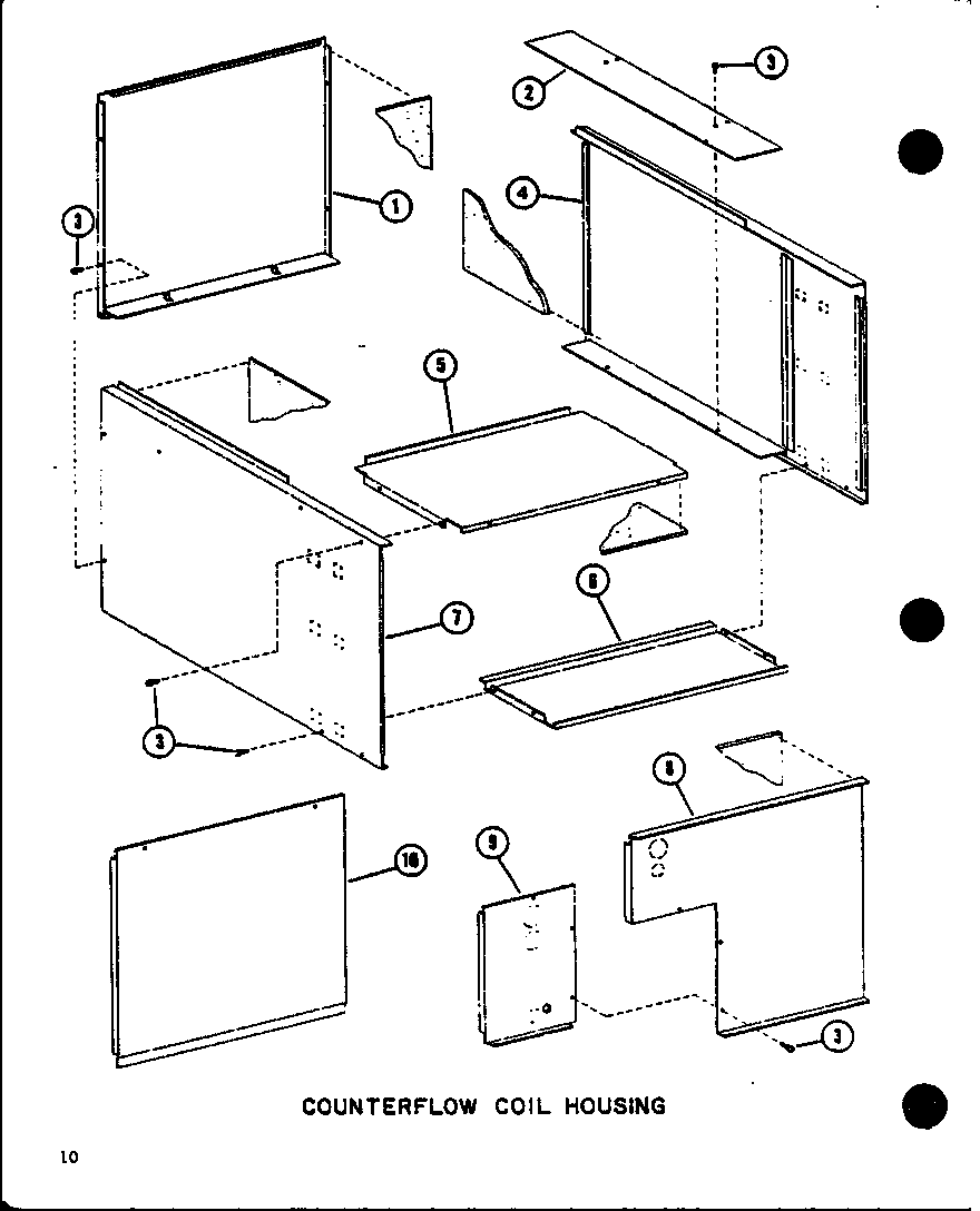 Counterflow coil housing (d6763624/p6763624c) (d6763620/p6763620c) (d6763616/p6763616c)
