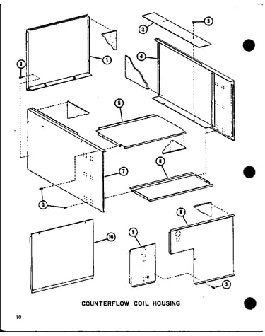 Counterflow coil housing (d6763624/p6763624c) (d6763620/p6763620c) (d6763616/p6763616c)