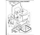 Amana SRCF60U01D/P1100007C compressor and tubing assembly (srcf24u01d/p1100001c) (srcf30u01d/p1100002c) (srcf36u01d/p1100003c) (srcf42u01d/p1100004c) (srcf42u01e/p1100010c) (srcf42u01f/p1100013c) diagram
