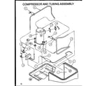 Amana SRCF60U01D/P1100007C compressor and tubing assembly (srcf48u01d/p1100005c) (srcf48u01e/p1100011c) (srcf48u03d/p1100006c) (srcf48u03e/p1100012c) (srcf60u01d/p1100007c) (srcf60u03d/p1100008c) diagram