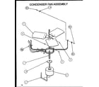 Amana SRCF48U01E/P1100011C condenser fan assembly (srcf48u01d/p1100005c) (srcf48u01e/p1100011c) (srcf48u03d/p1100006c) (srcf48u03e/p1100012c) (srcf60u01d/p1100007c) (srcf60u03d/p1100008c) diagram