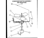 Amana ZRCF36U01D/P1104303C condenser motor assembly and mounting diagram