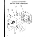 Amana ZRCF48U01A/P1163001C control box assembly and electrical components diagram