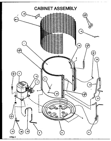 Cabinet assembly (arcf18u01d/p9885201c) (arcf24u01d/p9885202c) (arcf30u01d/p9885203c) (arcf36u01d/p9885204c) (arcf36u01e/p9885221c)