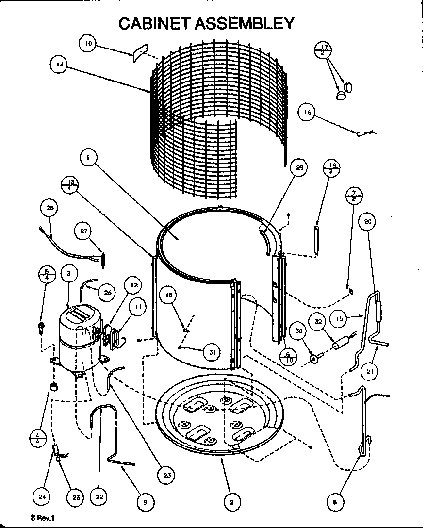 Cabinet assembley (arcf60u01b/p9917919c) (arcf60u01d/p9885208c) (arcf60u01e/p1128001c)